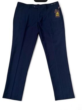 NWT Inserch Super 120s Fratelli Pants 40x32 Navy Blue Slim Fit Limited Edition